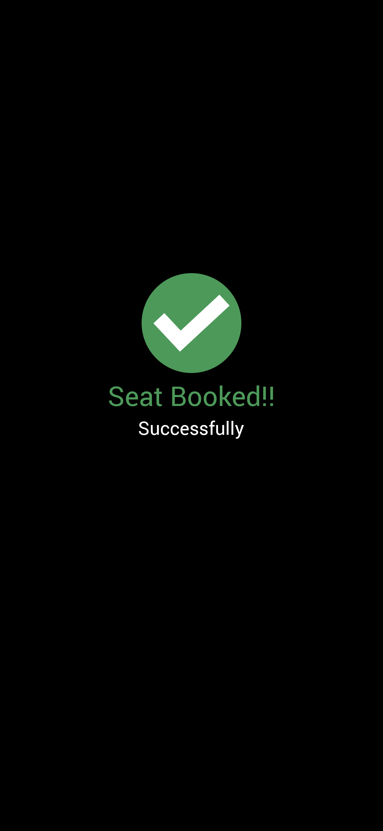 Seat confirmation