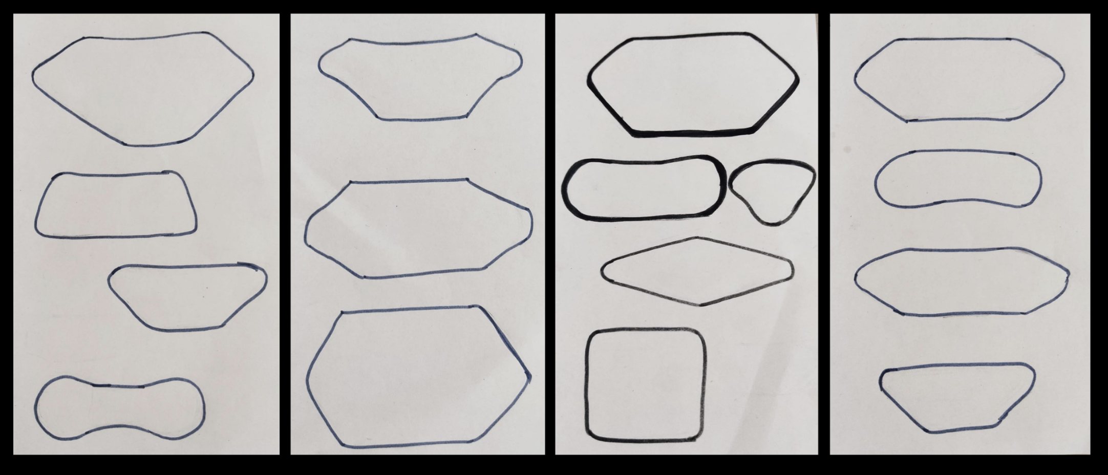 Hand-drawn form studies