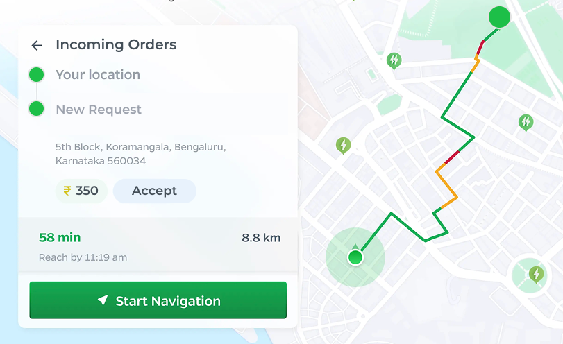Incoming order